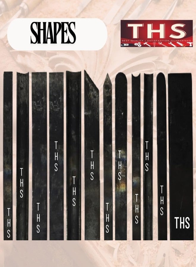 THS 11PCS Wood Lathe Tools Hand Chisel Tool Carving Tools, Woodworking Professional Lathe Gouges Tool - Image 2